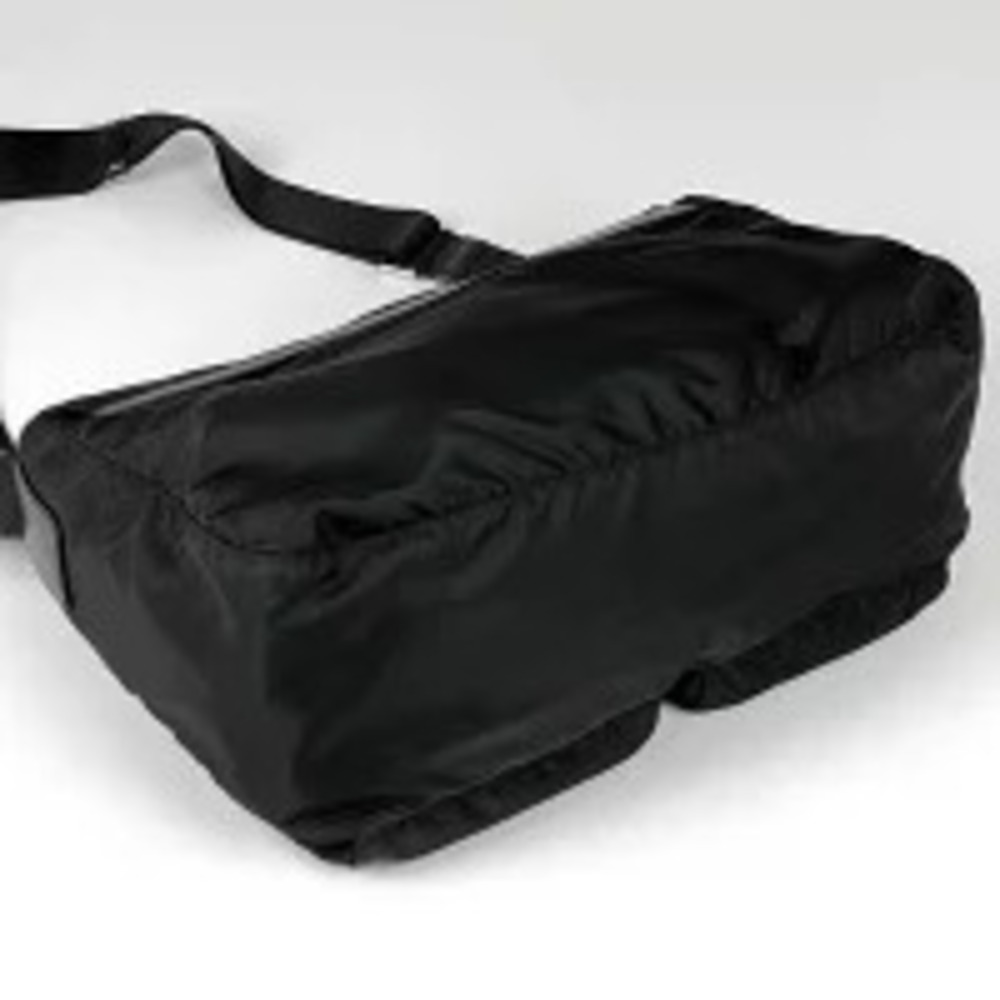 Prada Plate Shoulder Nero Messenger Bag Black
